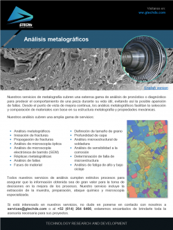 Análisis metalográficos